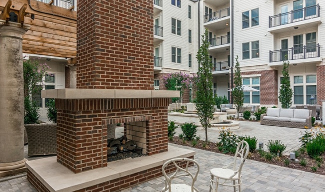 Image Of A Fire Pit In One Of Harpeth Square's Court Yards Available To Residents.